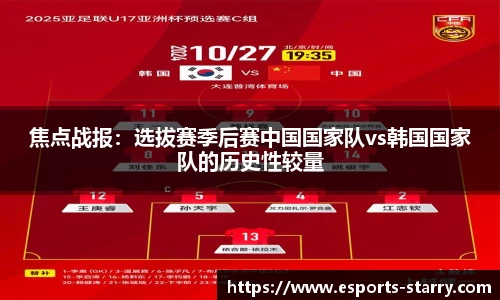 焦点战报：选拔赛季后赛中国国家队vs韩国国家队的历史性较量